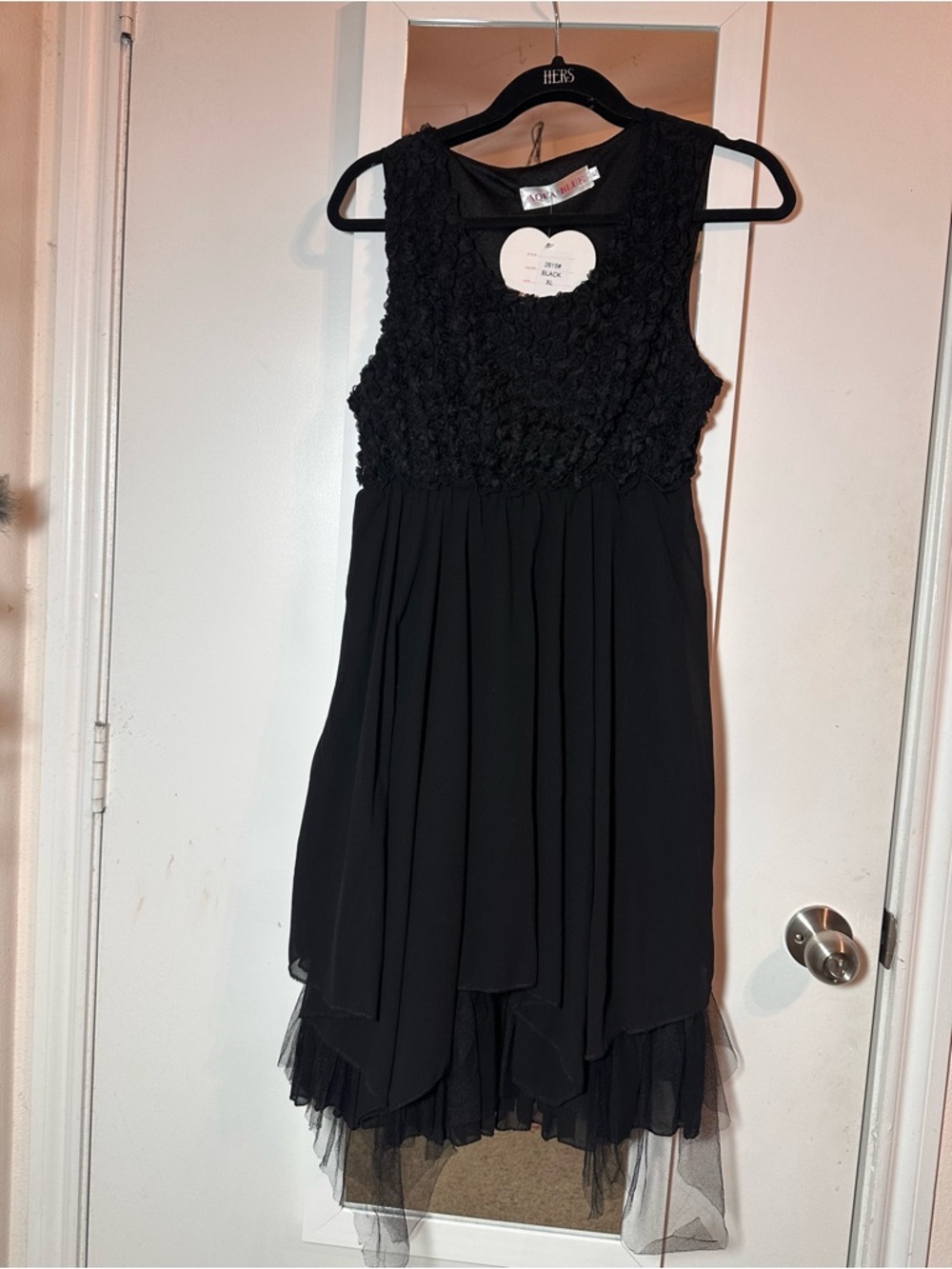 Aqua Blu Black Lace Bodice Chiffon Girl's Formal Dress Bloomingdale’s